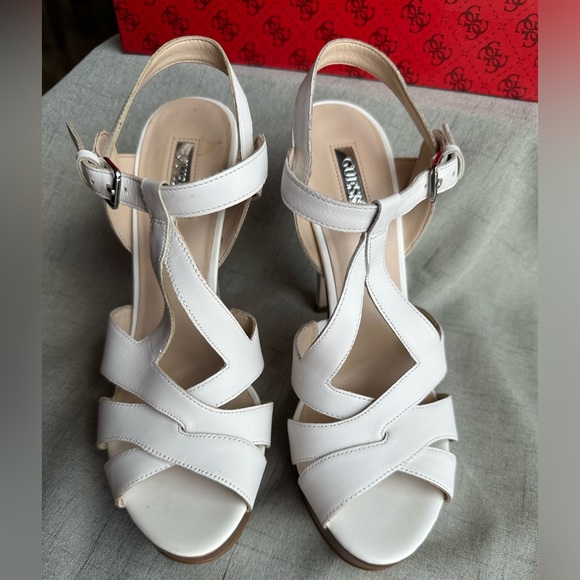 Guess White Platform Heels - Picture 2 of 5